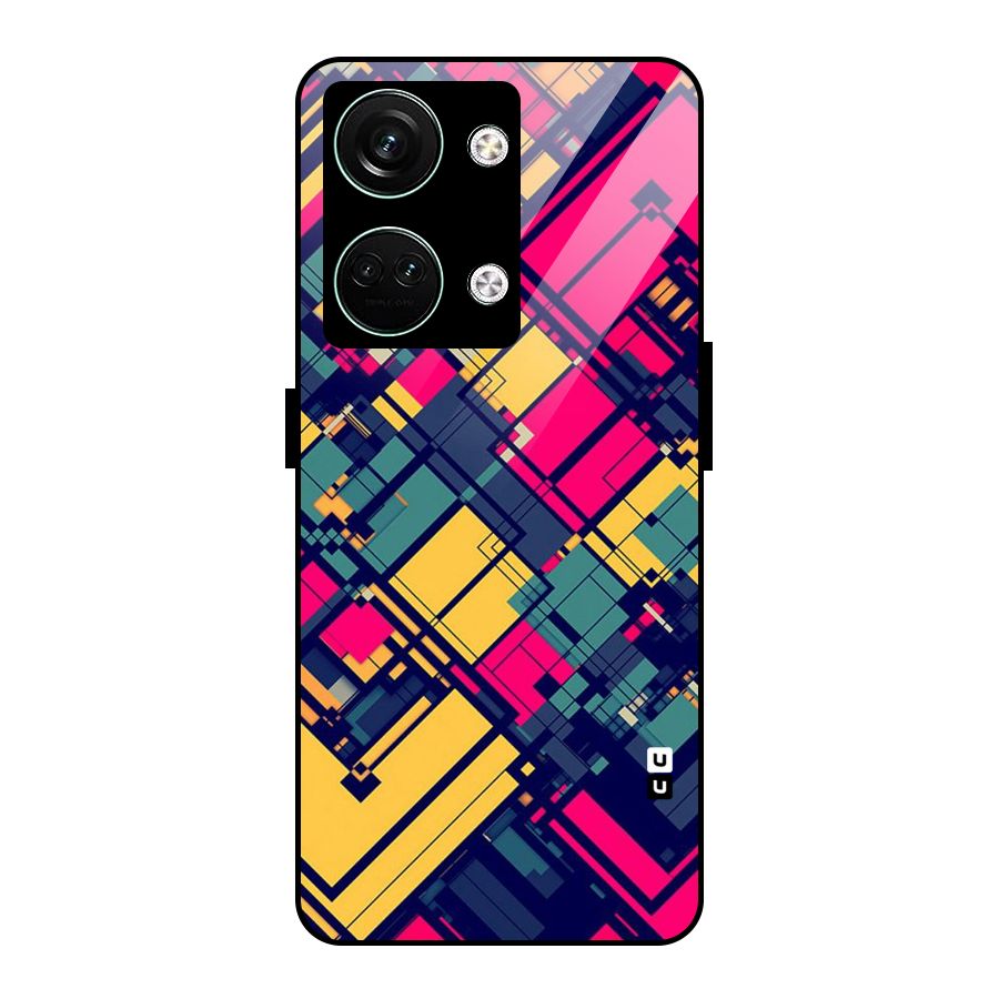 Classic Abstract Coloured Glass Back Case for Oneplus Nord 3