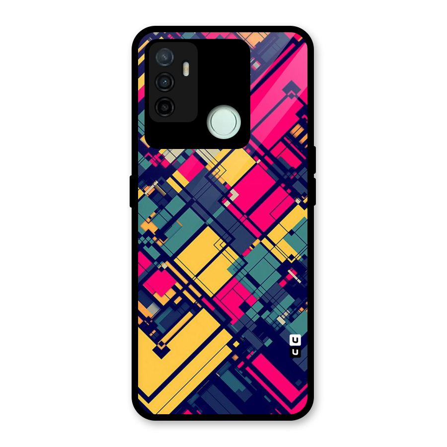 Classic Abstract Coloured Glass Back Case for Oppo A53