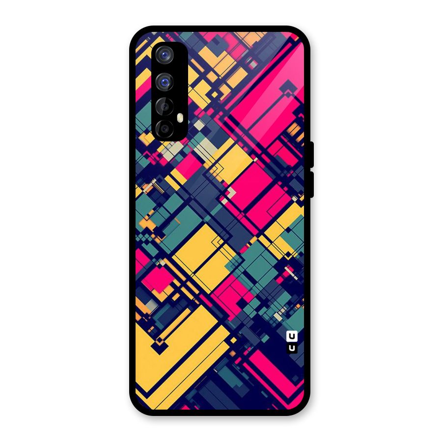 Classic Abstract Coloured Glass Back Case for Realme Narzo 20 Pro