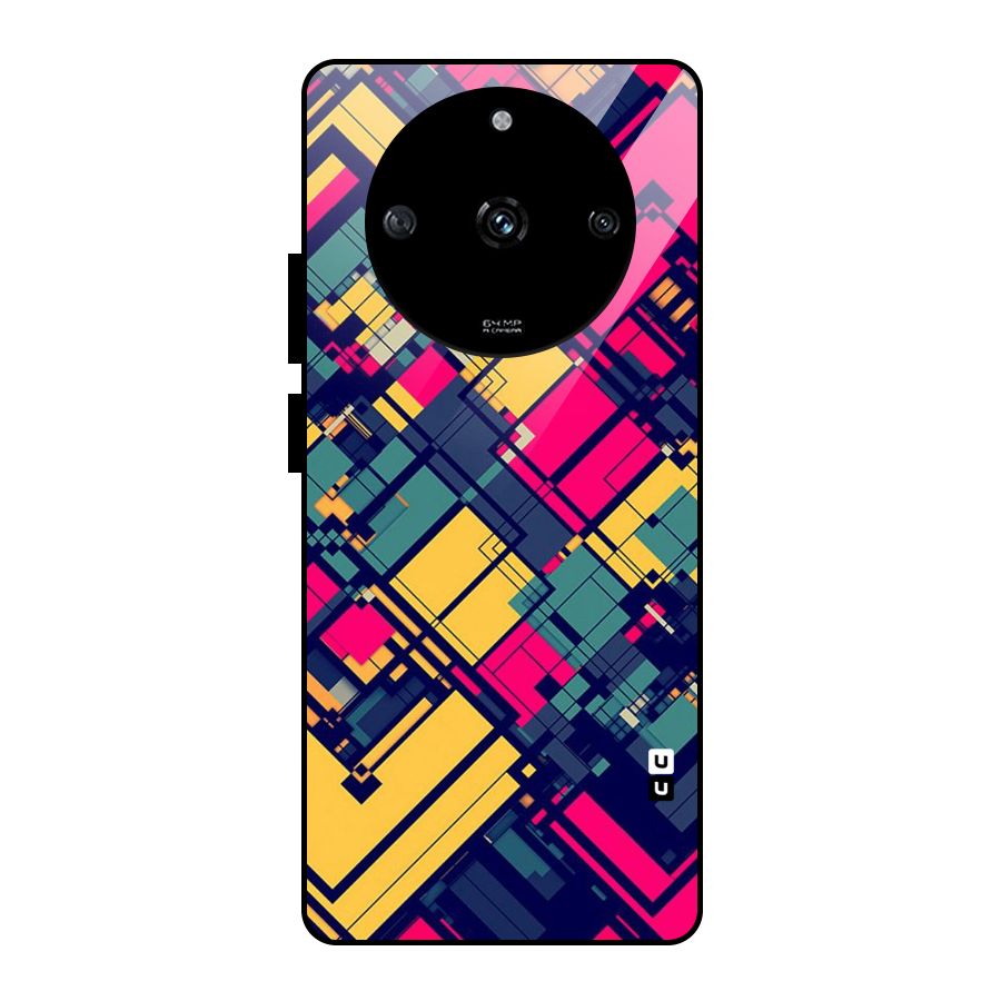 Classic Abstract Coloured Glass Back Case for Realme Narzo 60 5G