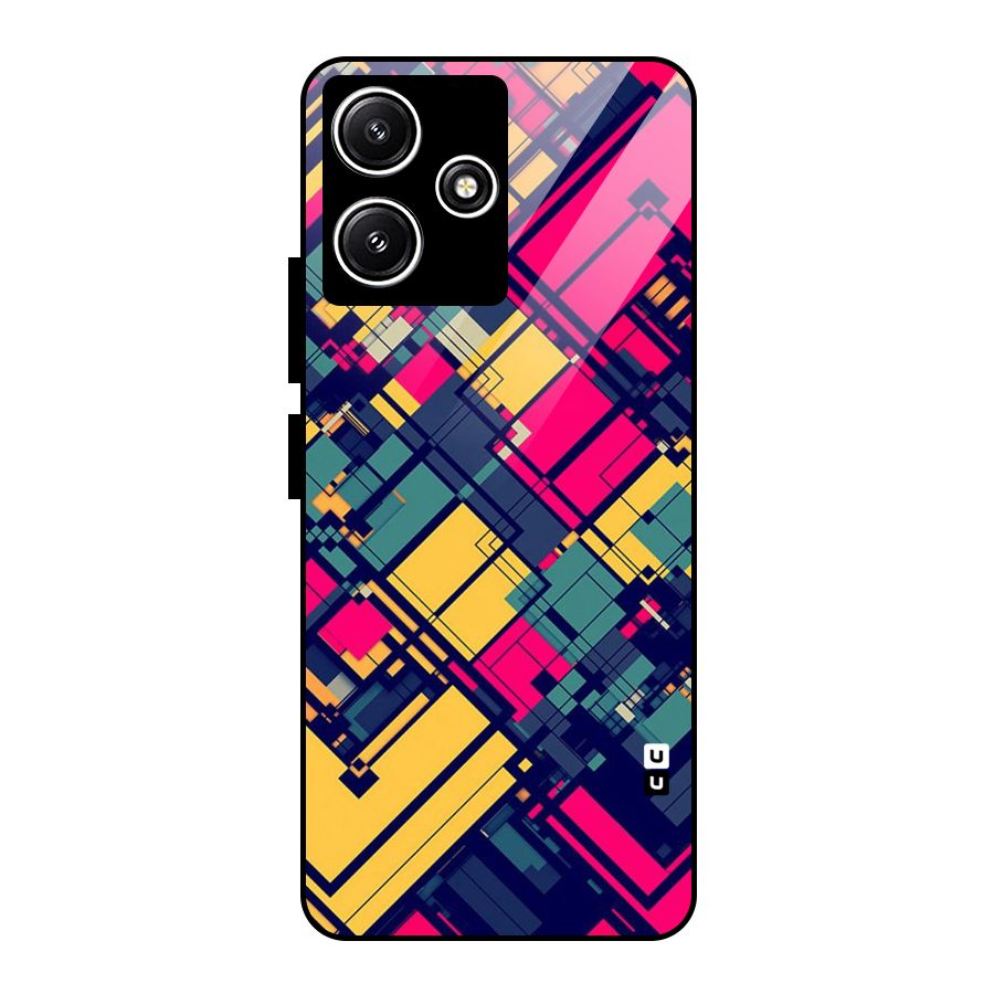 Classic Abstract Coloured Glass Back Case for Redmi 12 5G