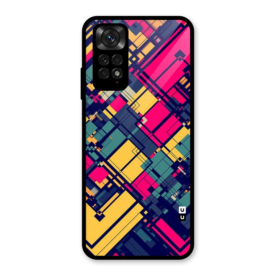 Classic Abstract Coloured Glass Back Case for Redmi Note 11S
