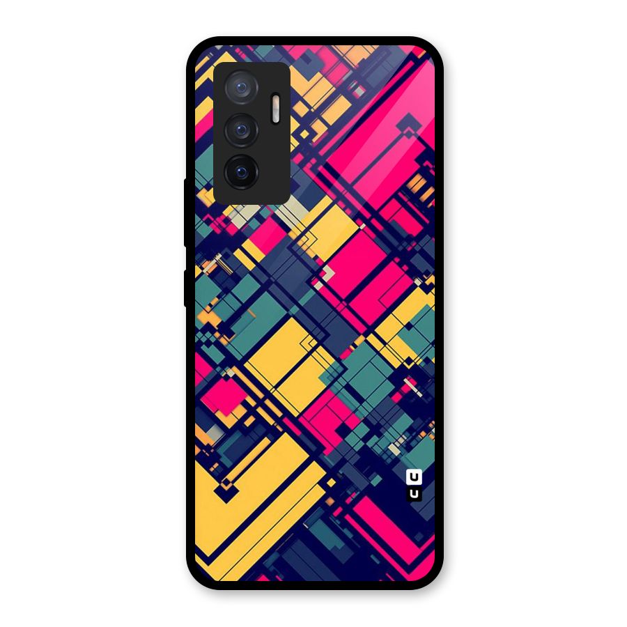 Classic Abstract Coloured Glass Back Case for Vivo V23e