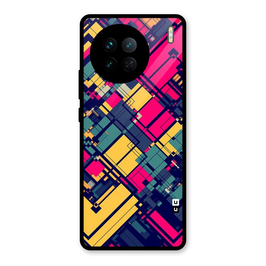 Classic Abstract Coloured Glass Back Case for Vivo X90