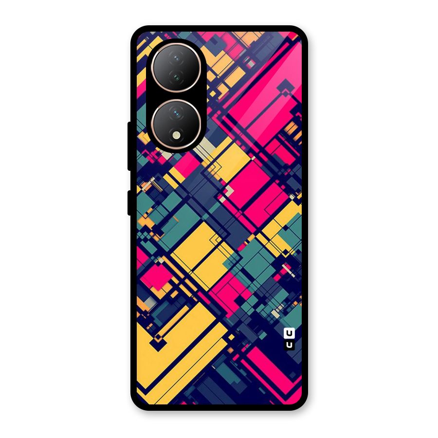 Classic Abstract Coloured Glass Back Case for Vivo Y100