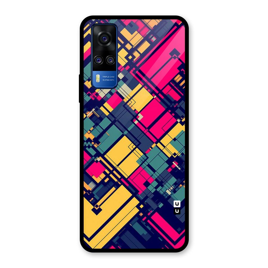 Classic Abstract Coloured Glass Back Case for Vivo Y31