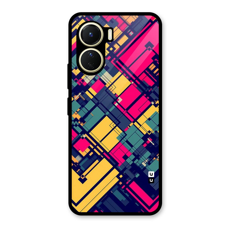 Classic Abstract Coloured Glass Back Case for Vivo Y56