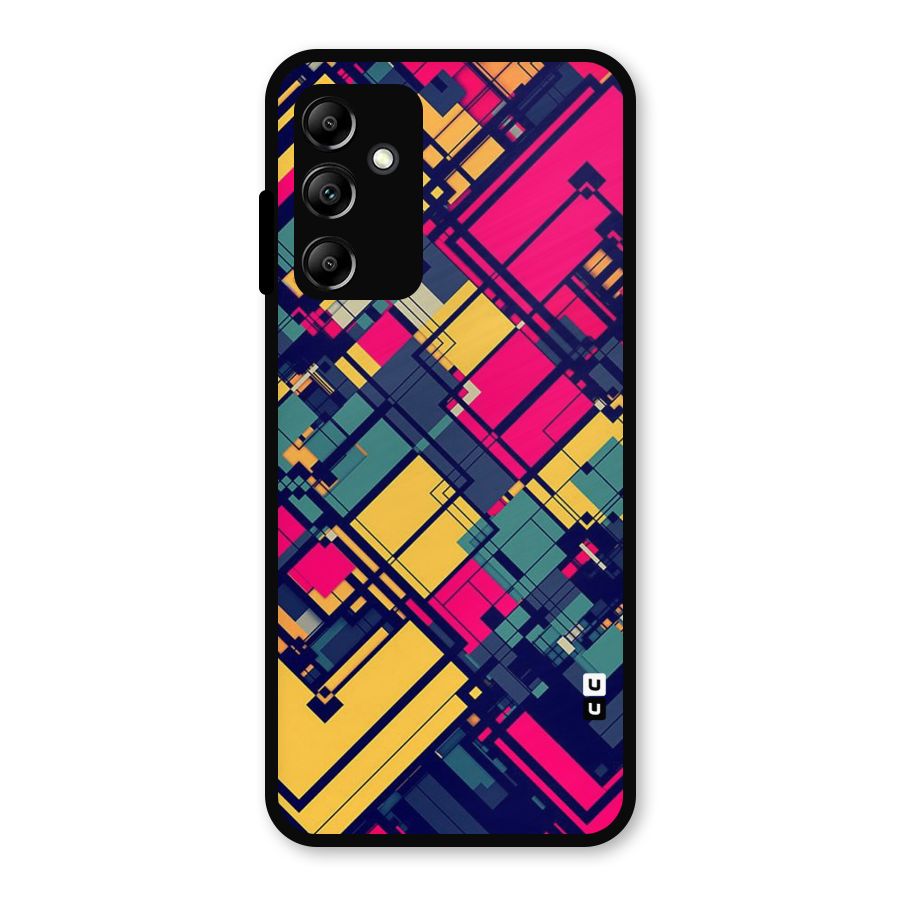 Classic Abstract Coloured Metal Back Case for Galaxy A14 5G