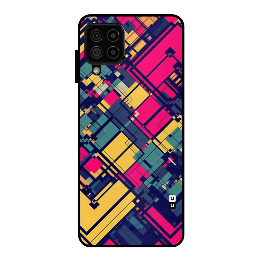 Classic Abstract Coloured Metal Back Case for Galaxy A22 4G