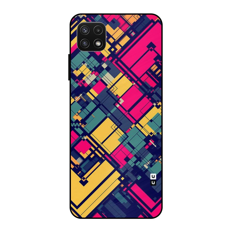 Classic Abstract Coloured Metal Back Case for Galaxy A22 5G