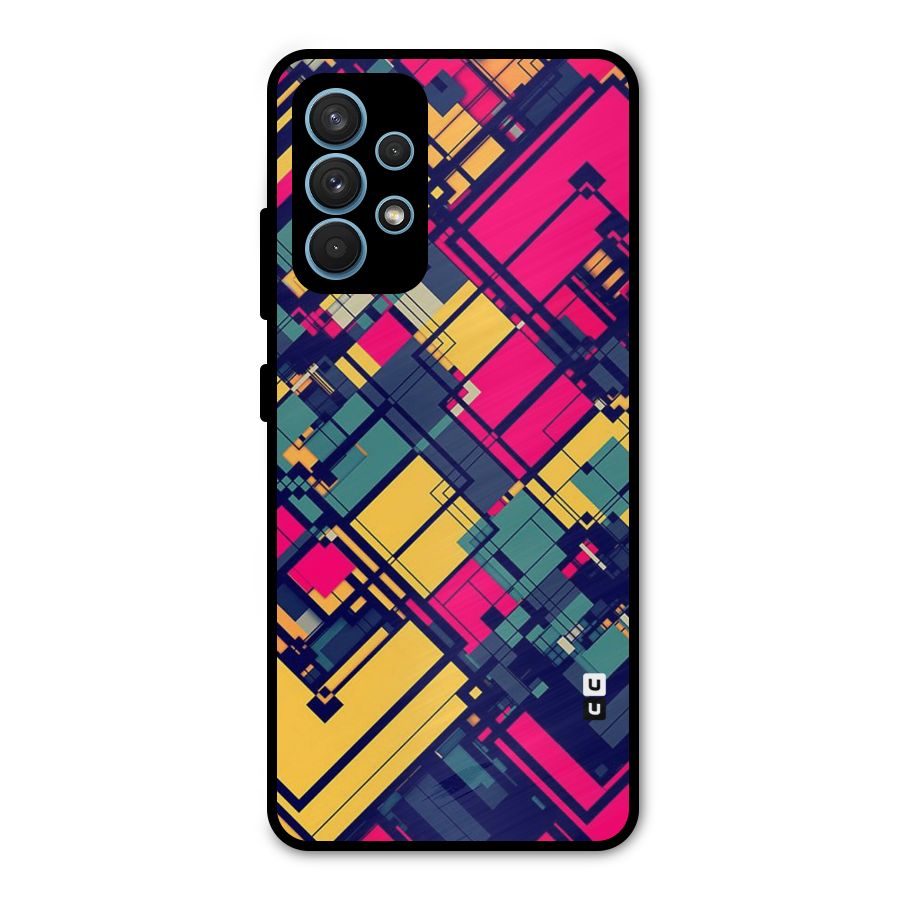 Classic Abstract Coloured Metal Back Case for Galaxy A32
