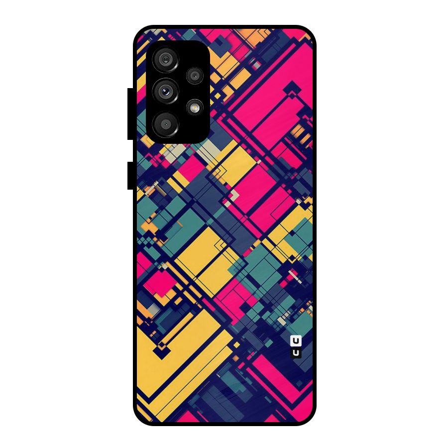 Classic Abstract Coloured Metal Back Case for Galaxy A73 5G