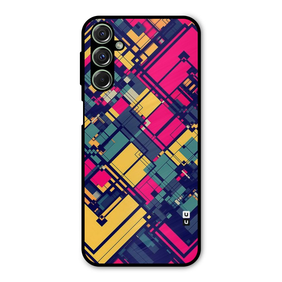 Classic Abstract Coloured Metal Back Case for Galaxy M34