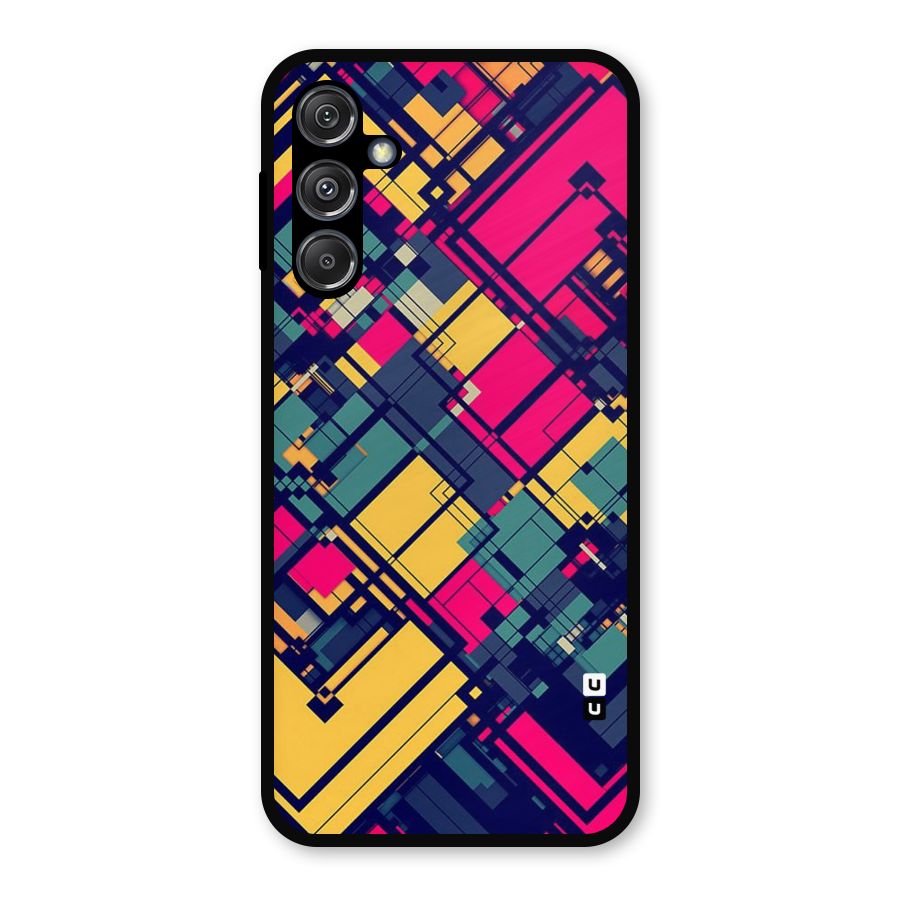 Classic Abstract Coloured Metal Back Case for Galaxy M34 5G