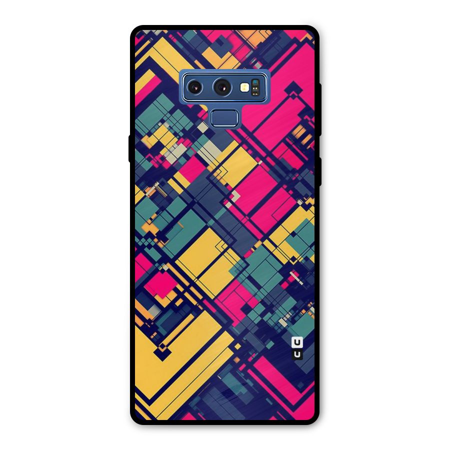 Classic Abstract Coloured Metal Back Case for Galaxy Note 9