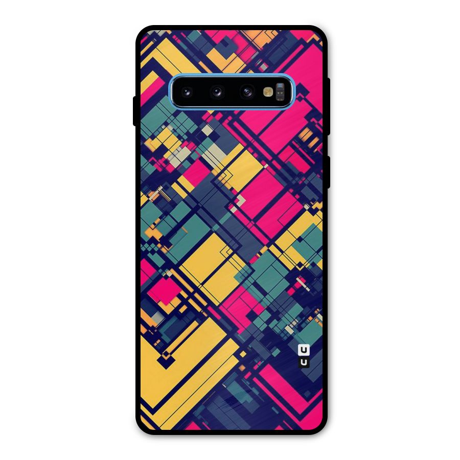 Classic Abstract Coloured Metal Back Case for Galaxy S10