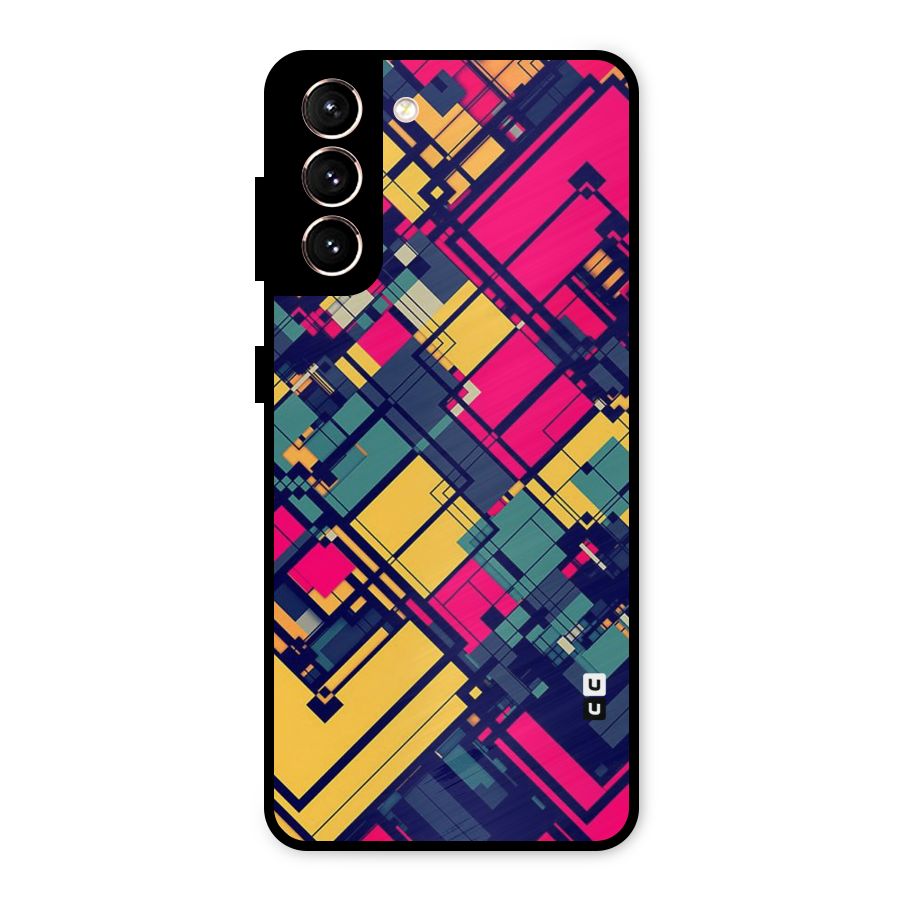 Classic Abstract Coloured Metal Back Case for Galaxy S21 5G