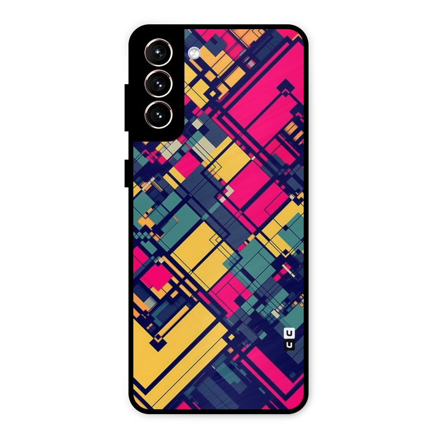 Classic Abstract Coloured Metal Back Case for Galaxy S21 Plus
