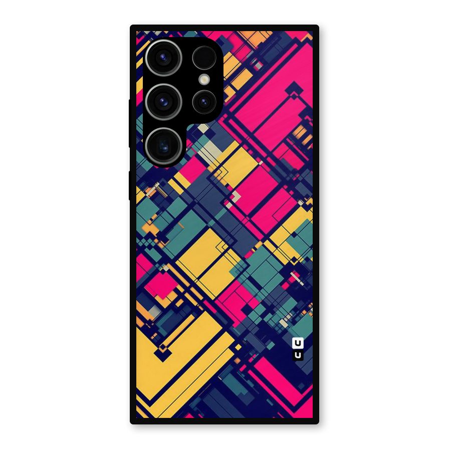 Classic Abstract Coloured Metal Back Case for Galaxy S23 Ultra