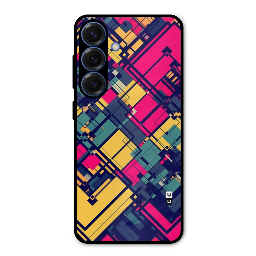 Classic Abstract Coloured Metal Back Case for Galaxy S25