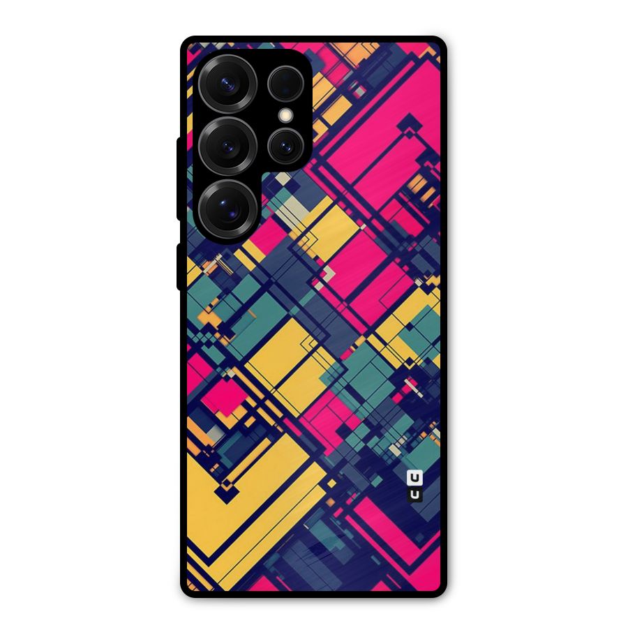 Classic Abstract Coloured Metal Back Case for Galaxy S25 Ultra