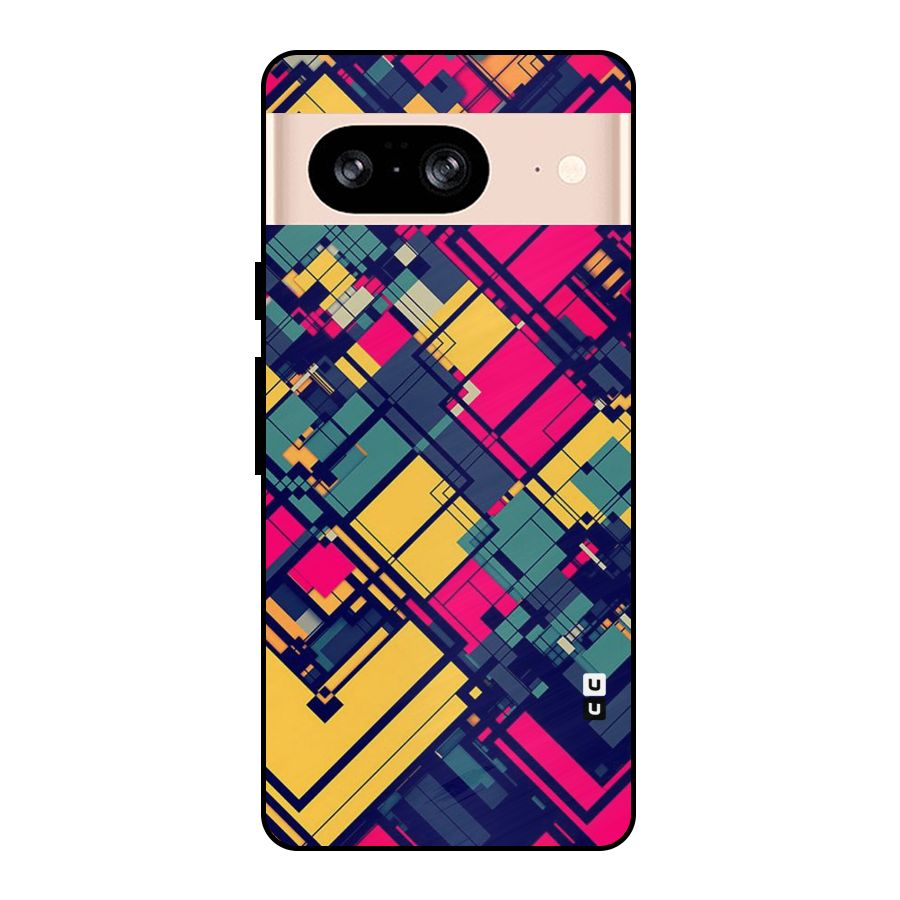 Classic Abstract Coloured Metal Back Case for Google Pixel 8