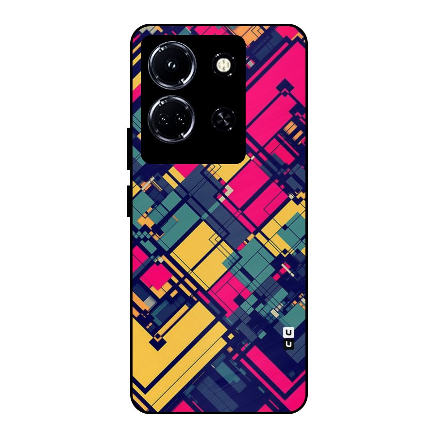 Classic Abstract Coloured Metal Back Case for Infinix Note 30 5G
