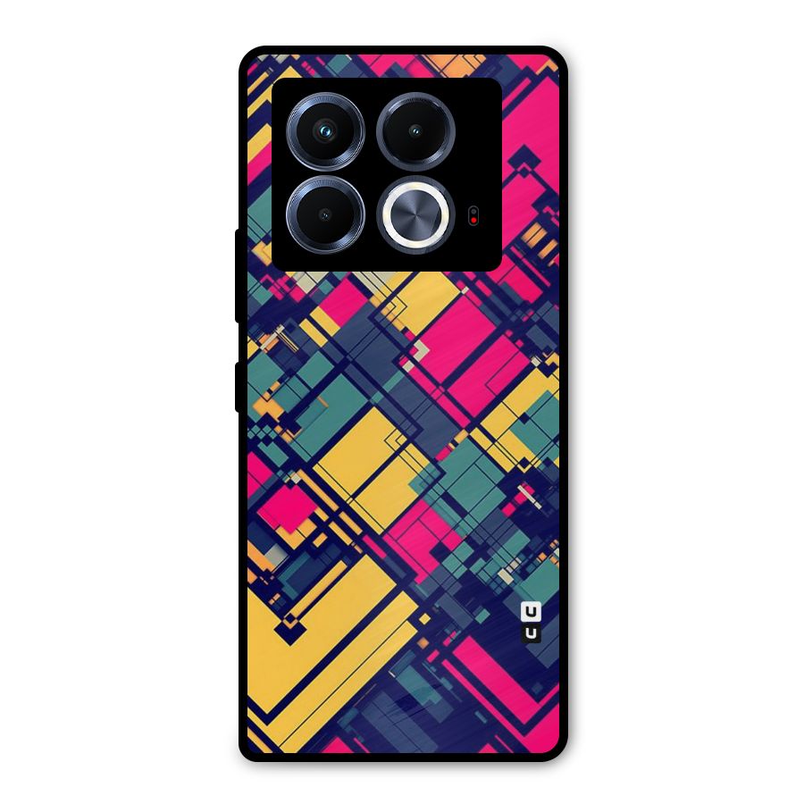 Classic Abstract Coloured Metal Back Case for Infinix Note 40 5G