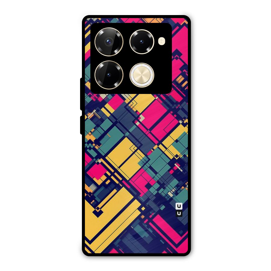 Classic Abstract Coloured Metal Back Case for Infinix Note 40 Pro Plus
