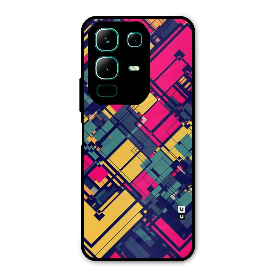 Classic Abstract Coloured Metal Back Case for Infinix Note 50x
