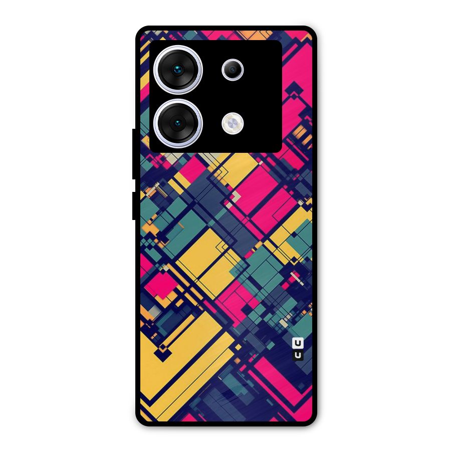 Classic Abstract Coloured Metal Back Case for Infinix Zero 30 5G