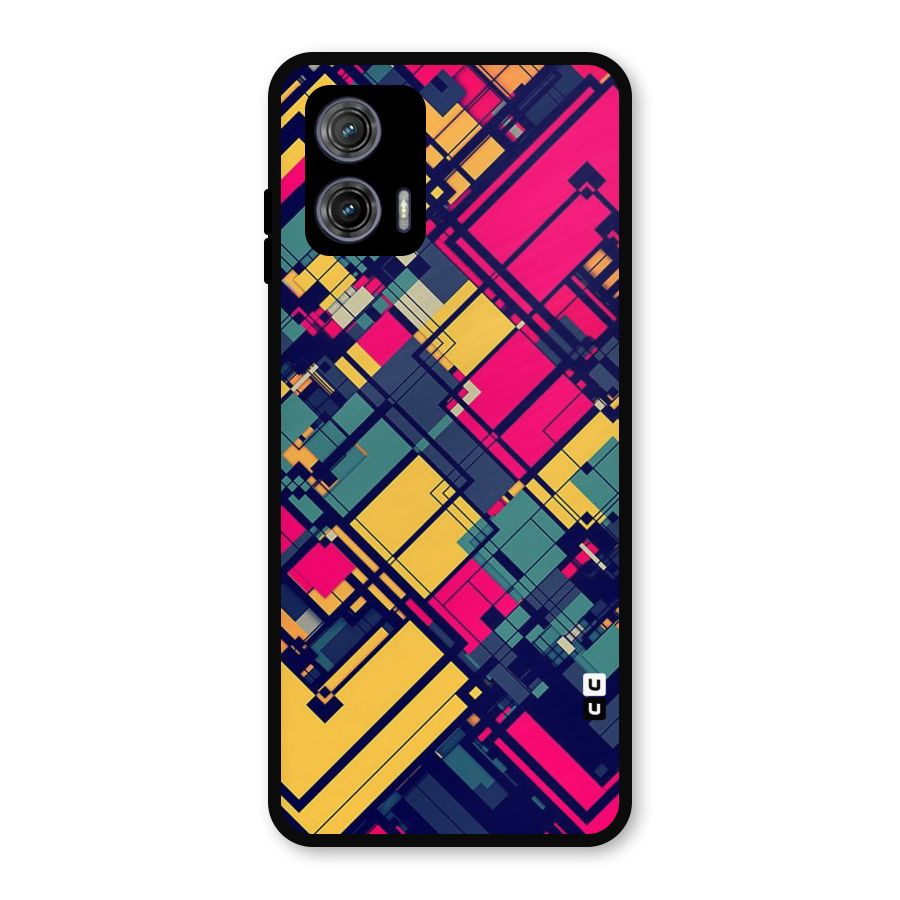 Classic Abstract Coloured Metal Back Case for Moto G73