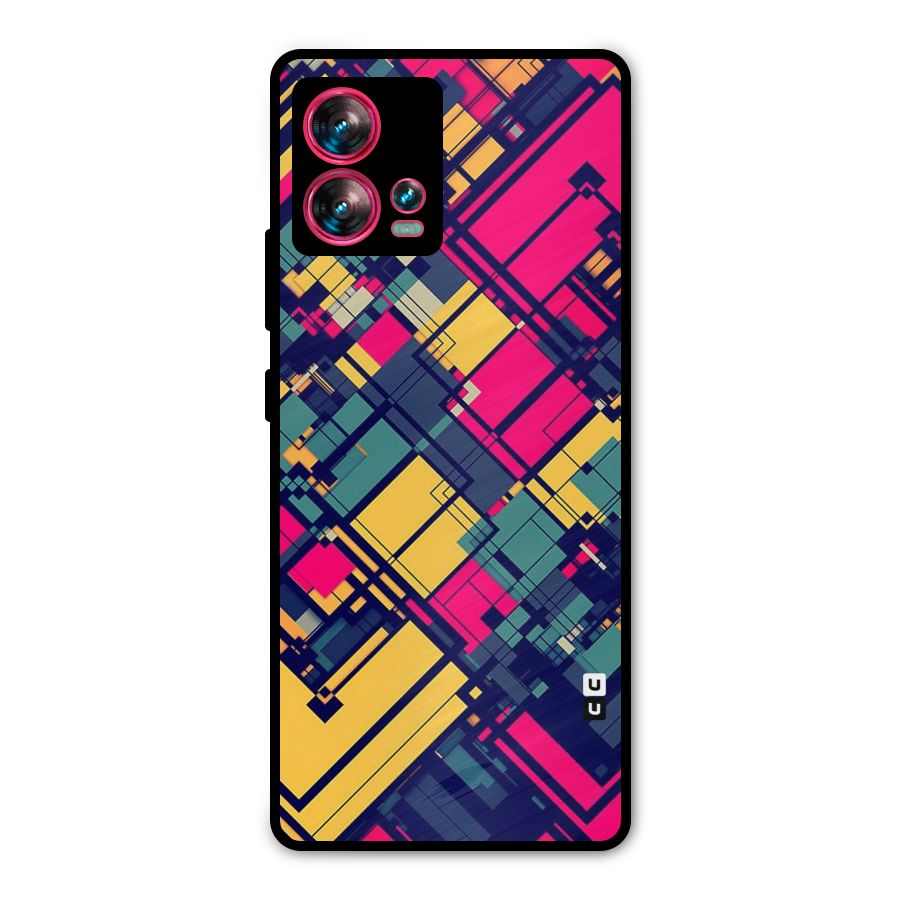 Classic Abstract Coloured Metal Back Case for Motorola Edge 30 Fusion