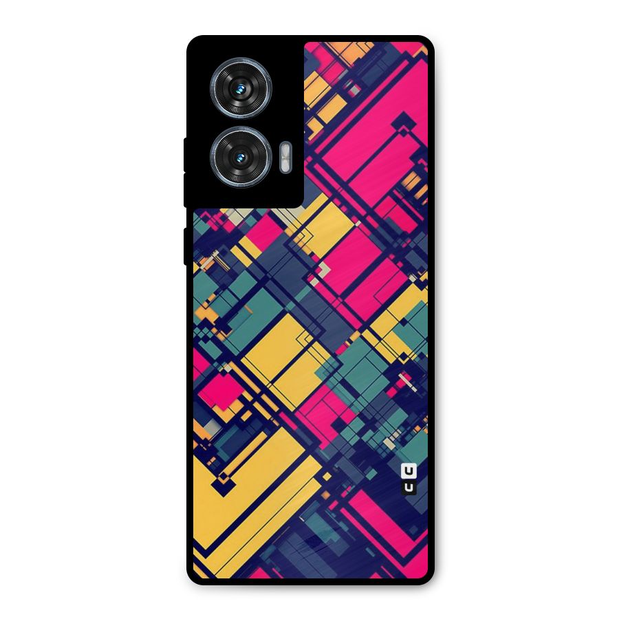 Classic Abstract Coloured Metal Back Case for Motorola G96