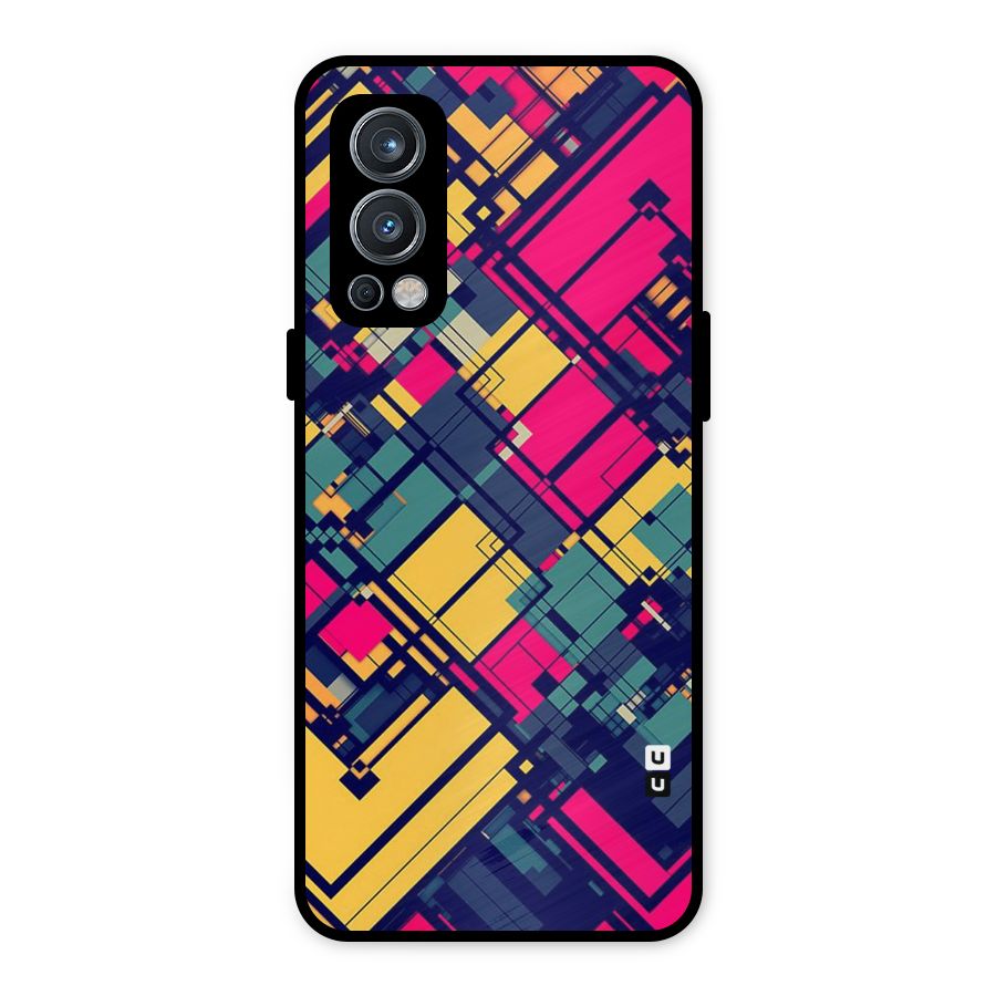 Classic Abstract Coloured Metal Back Case for OnePlus Nord 2 5G