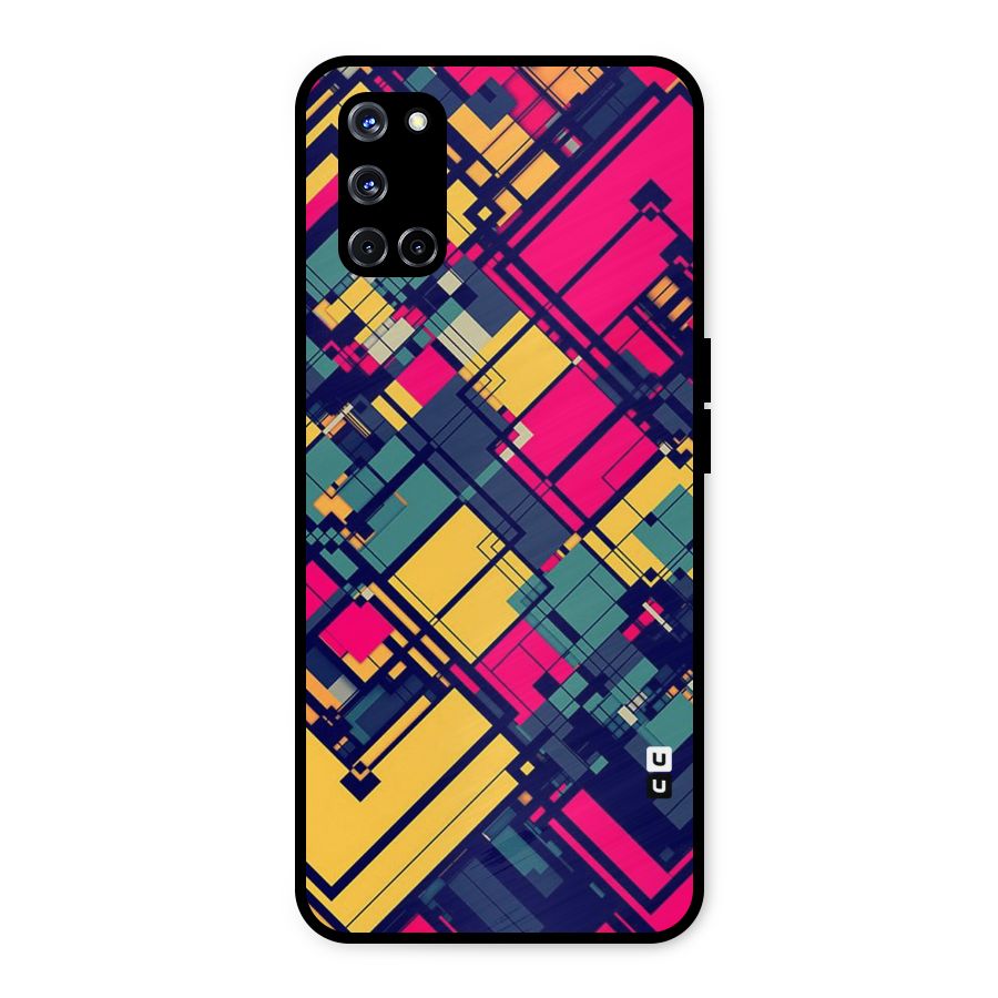Classic Abstract Coloured Metal Back Case for Oppo A52