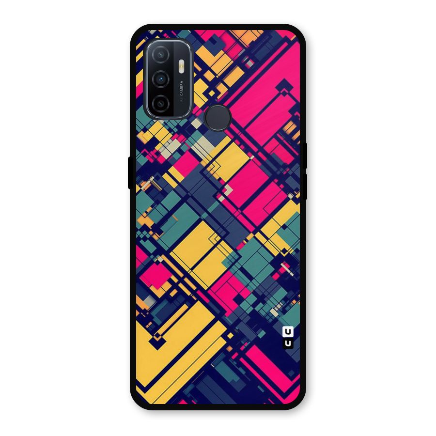 Classic Abstract Coloured Metal Back Case for Oppo A53
