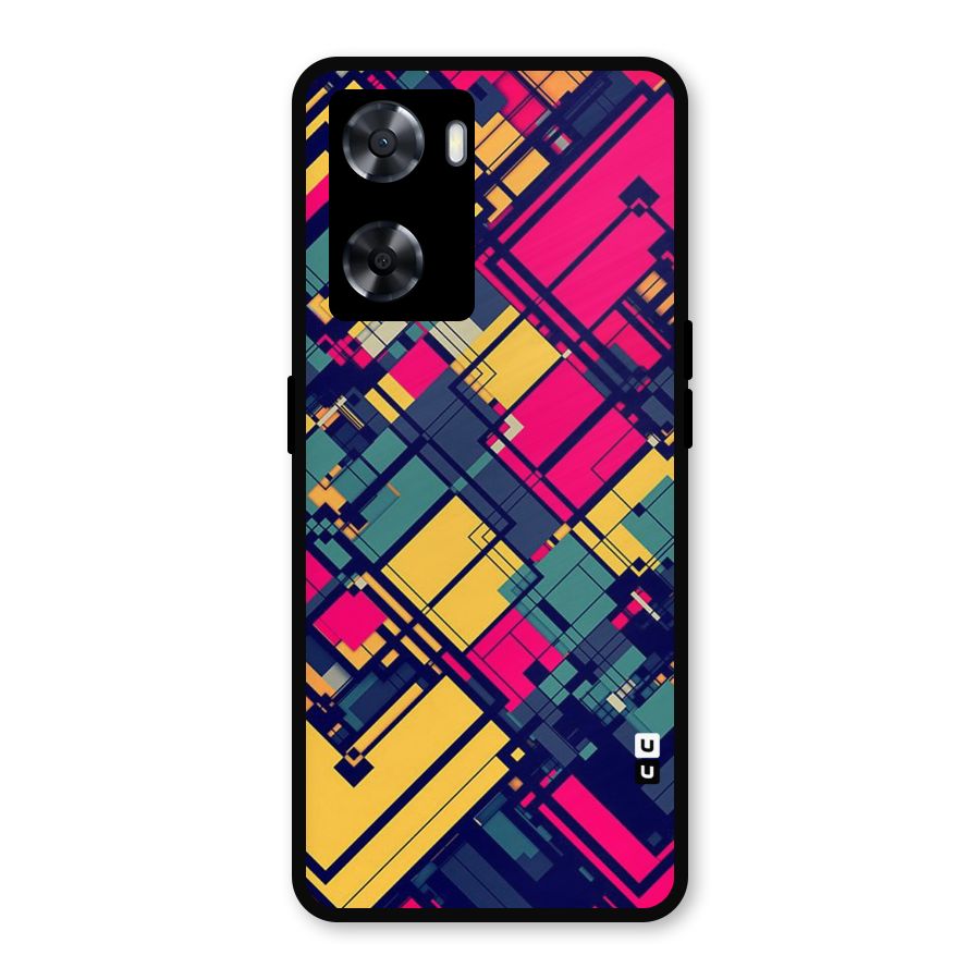 Classic Abstract Coloured Metal Back Case for Oppo A77