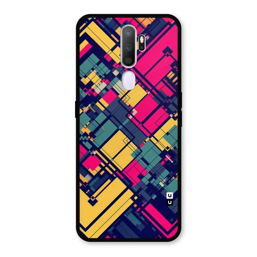 Classic Abstract Coloured Metal Back Case for Oppo A9 (2020)