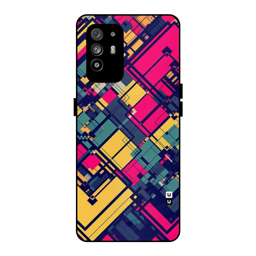 Classic Abstract Coloured Metal Back Case for Oppo F19 Pro Plus 5G