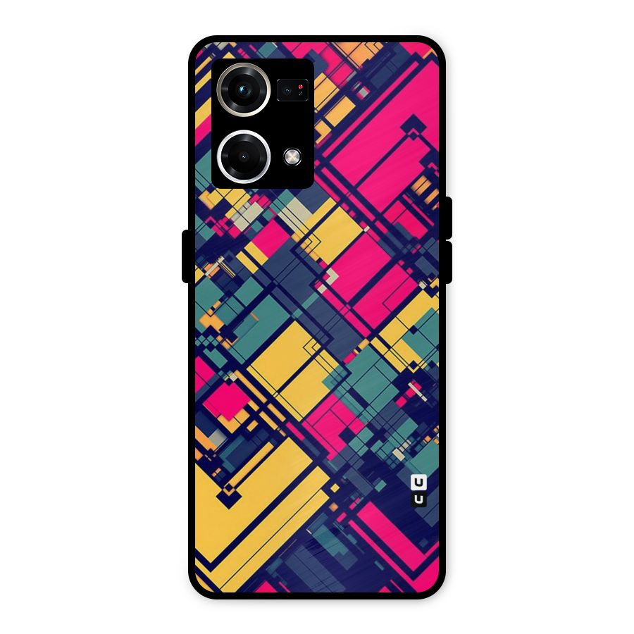 Classic Abstract Coloured Metal Back Case for Oppo F21s Pro 4G