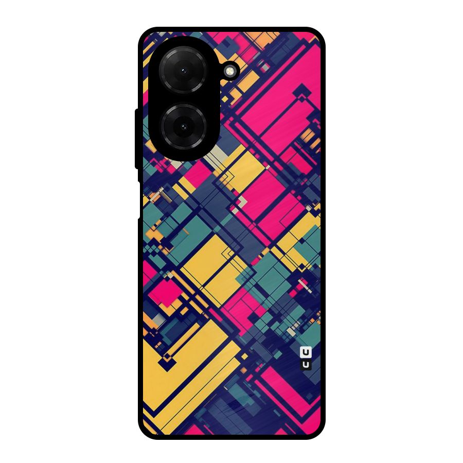 Classic Abstract Coloured Metal Back Case for Poco C71