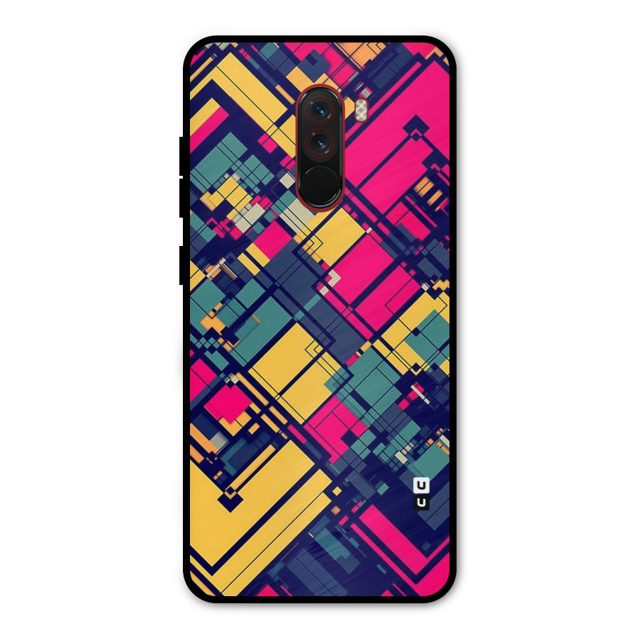 Classic Abstract Coloured Metal Back Case for Poco F1