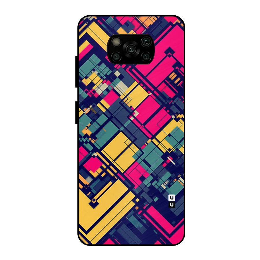 Classic Abstract Coloured Metal Back Case for Poco X3