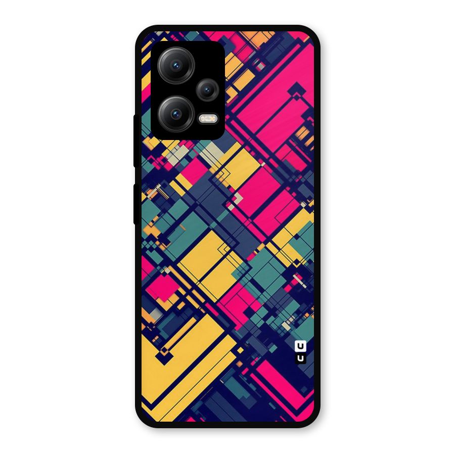 Classic Abstract Coloured Metal Back Case for Poco X5