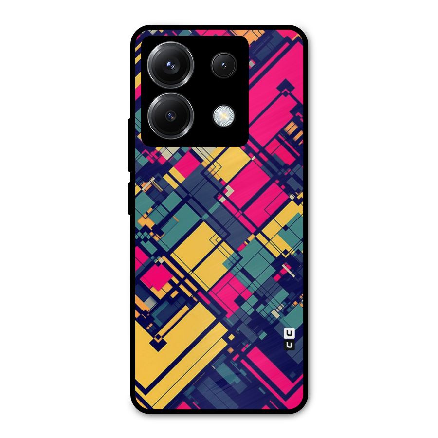 Classic Abstract Coloured Metal Back Case for Poco X6