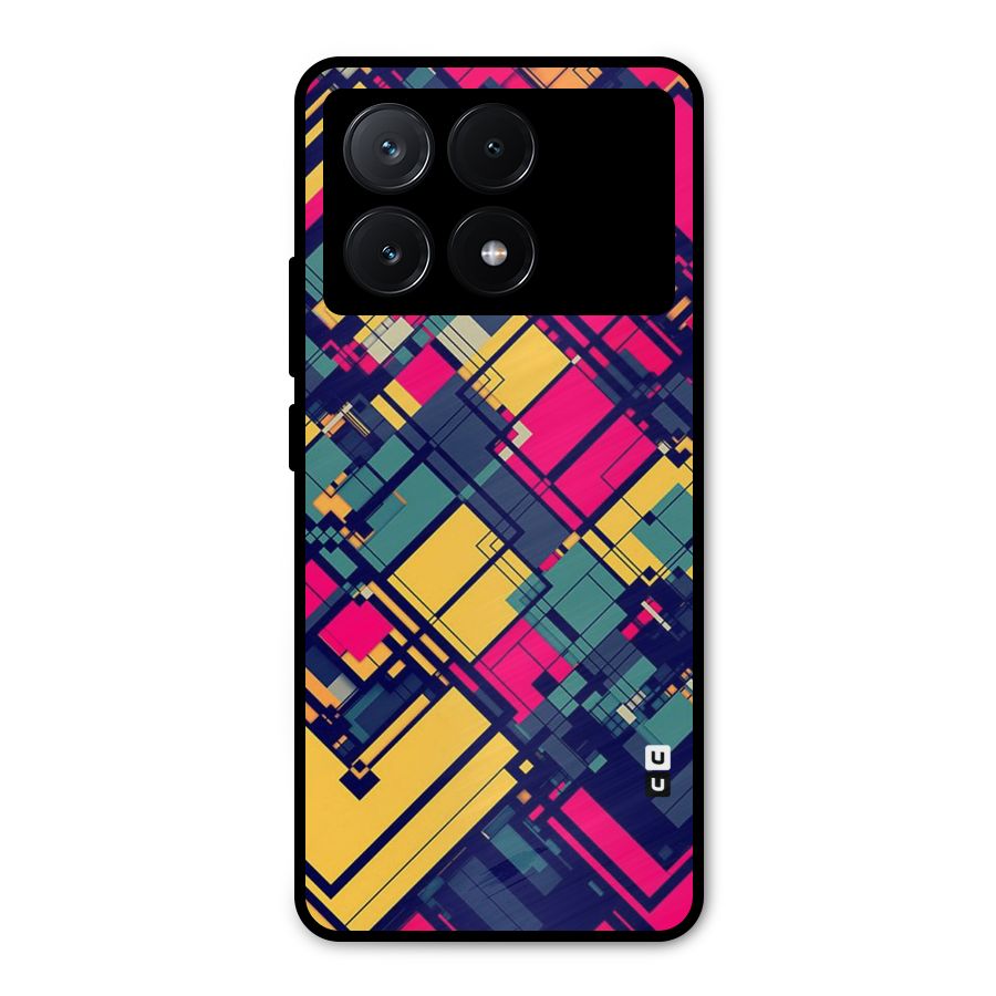 Classic Abstract Coloured Metal Back Case for Poco X6 Pro