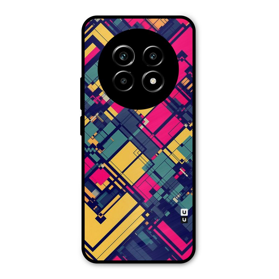 Classic Abstract Coloured Metal Back Case for Realme 13 Pro