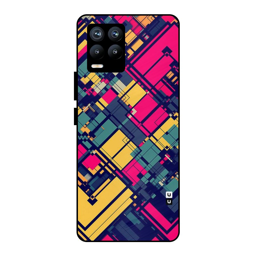 Classic Abstract Coloured Metal Back Case for Realme 8 Pro