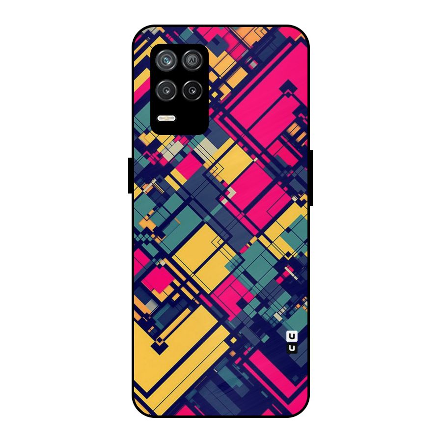 Classic Abstract Coloured Metal Back Case for Realme 8s 5G